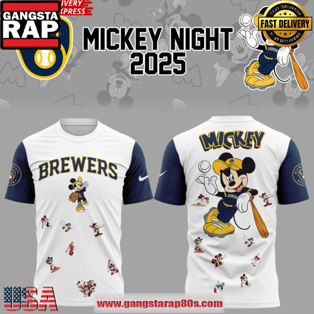 Milwaukee Brewers Mickey Mouse Night 2025 T-Shirt