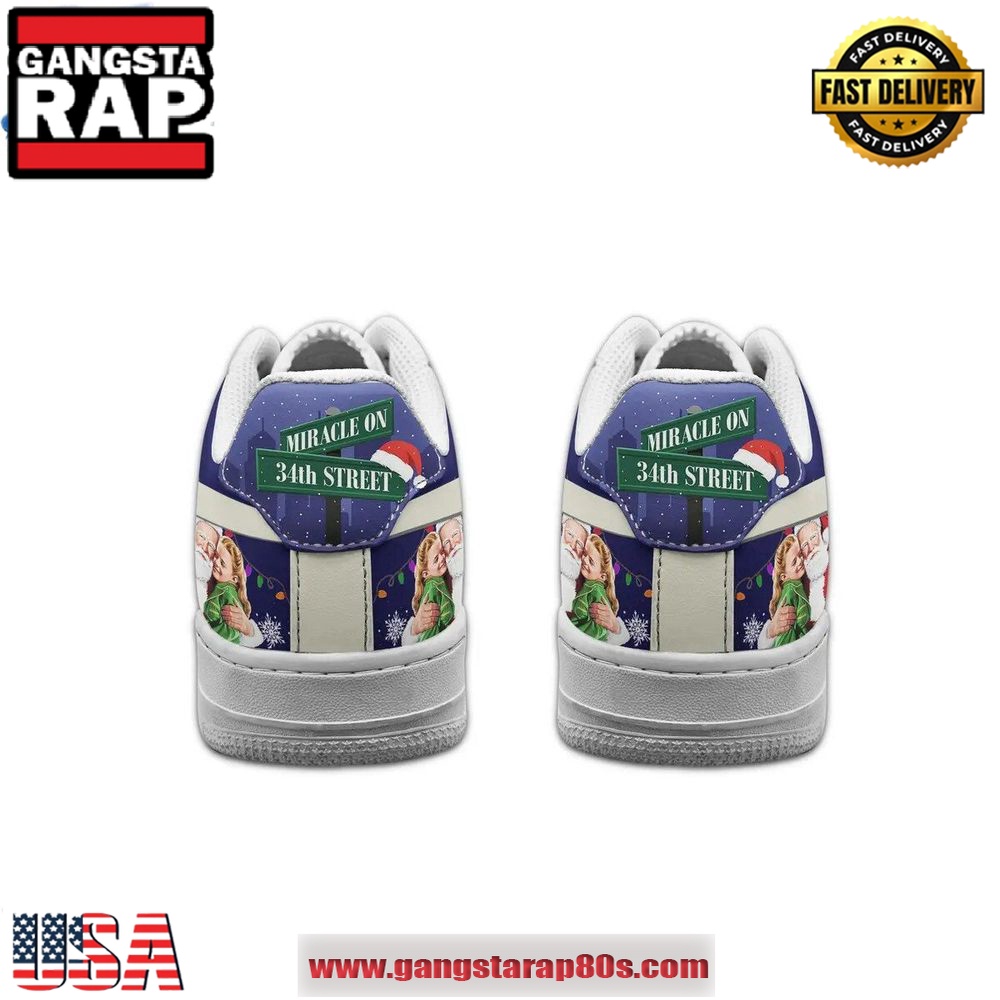 Miracle On 34th Street Limited Edition Air Force 1 Running Sneakers Shoes Miracle On 34th Street Limited Edition Air Force 1 Running Sneakers Shoes