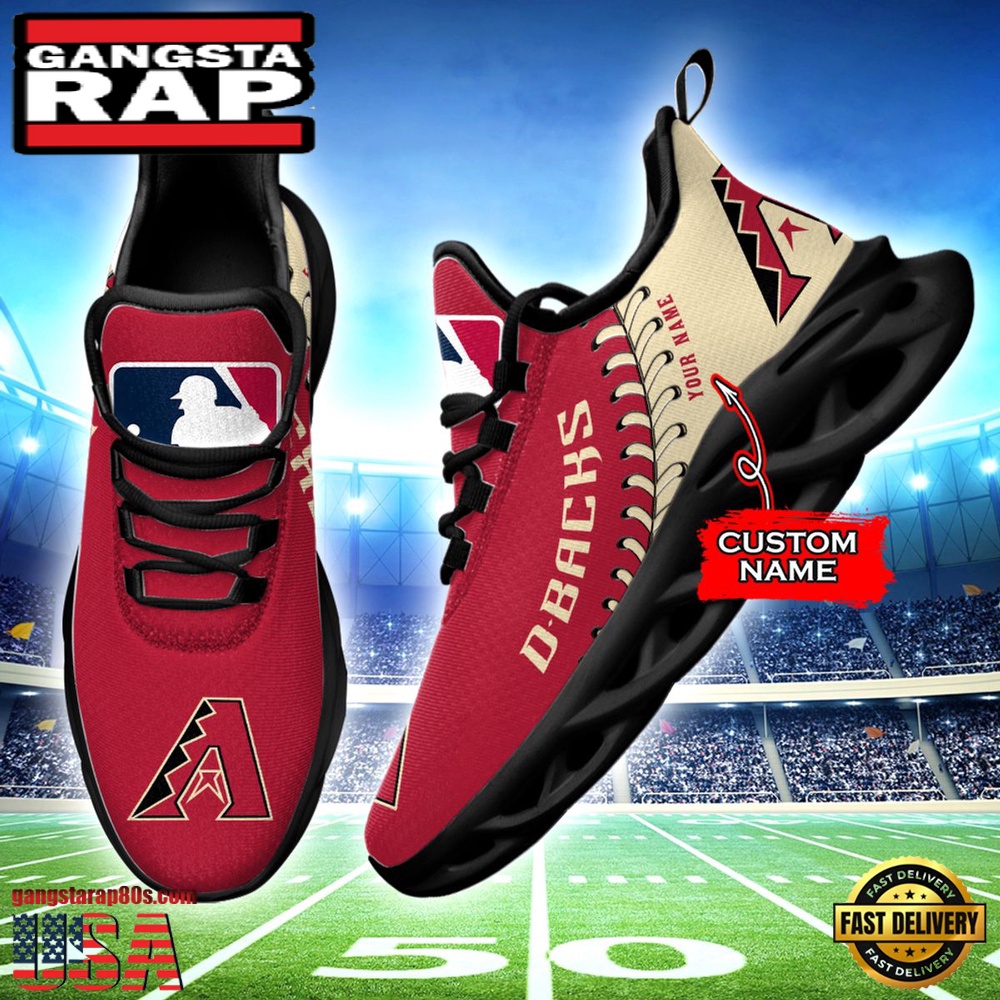 MLB Arizona Diamondbacks Unique Design Custom Name Max Soul Shoes Running Sneakers