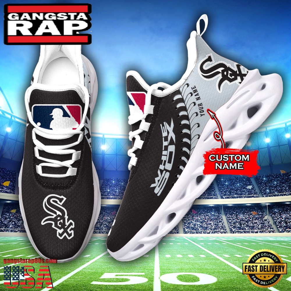MLB Chicago White Sox Unique Design Custom Name Max Soul Shoes Running Sneakers