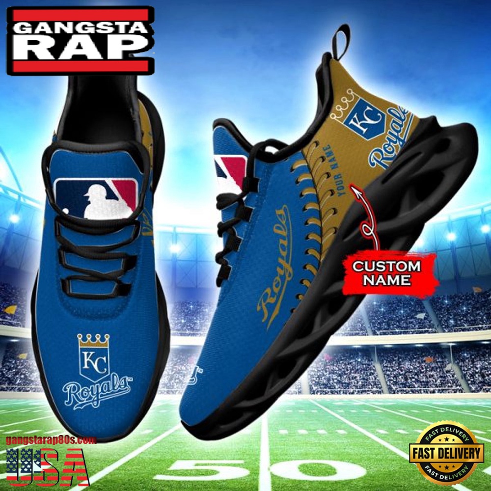 MLB Kansas City Royals Unique Design Custom Name Max Soul Shoes Running Sneakers