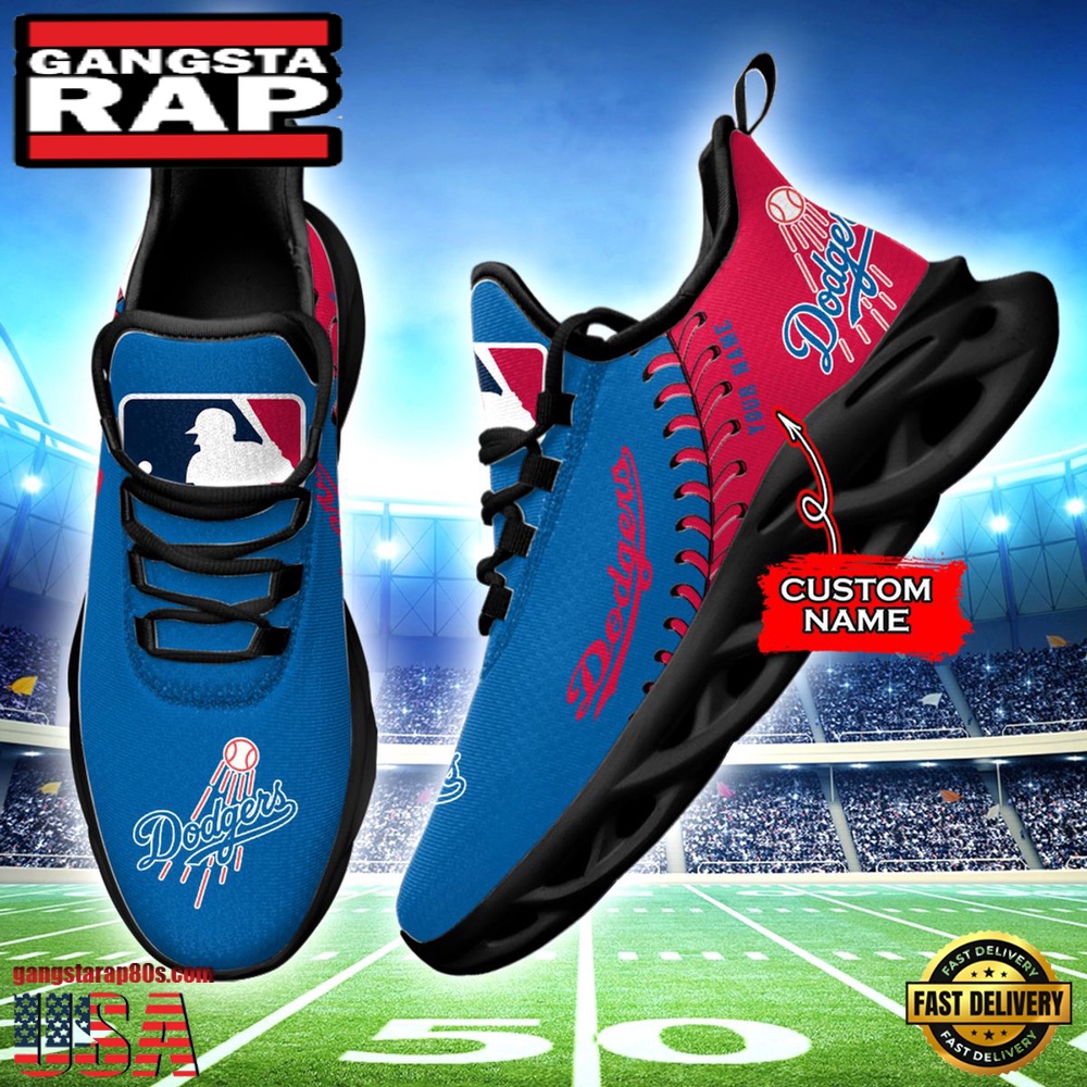 MLB Los Angeles Dodgers Unique Design Custom Name Max Soul Shoes Running Sneakers