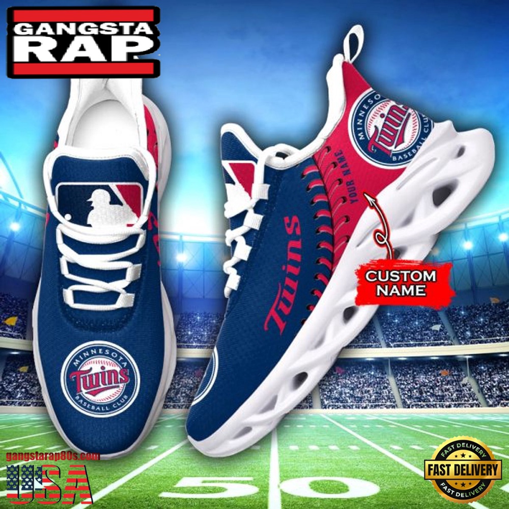 MLB Minnesota Twins Unique Design Custom Name Max Soul Shoes Running Sneakers