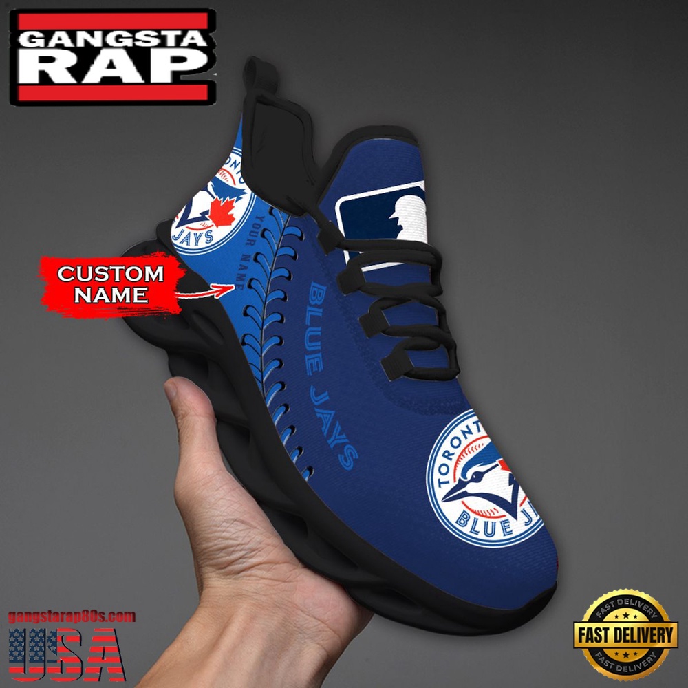 MLB oronto Blue Jays Unique Design Custom Name Max Soul Shoes Running Sneakers