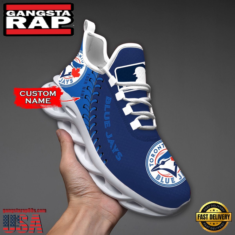 MLB oronto Blue Jays Unique Design Custom Name Max Soul Shoes Running Sneakers
