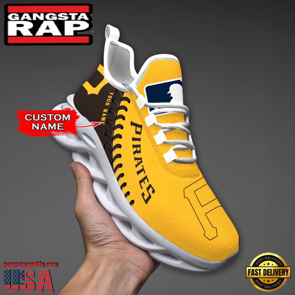 MLB Pittsburgh Pirates Unique Design Custom Name Max Soul Shoes Running Sneakers MLB Pittsburgh Pirates Unique Design Custom Name Max Soul Shoes Running Sneakers