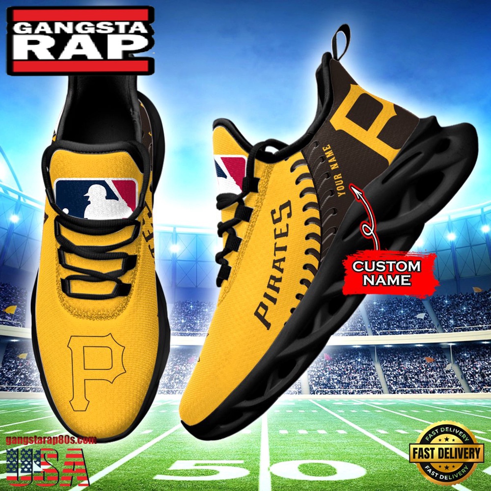 MLB Pittsburgh Pirates Unique Design Custom Name Max Soul Shoes Running Sneakers