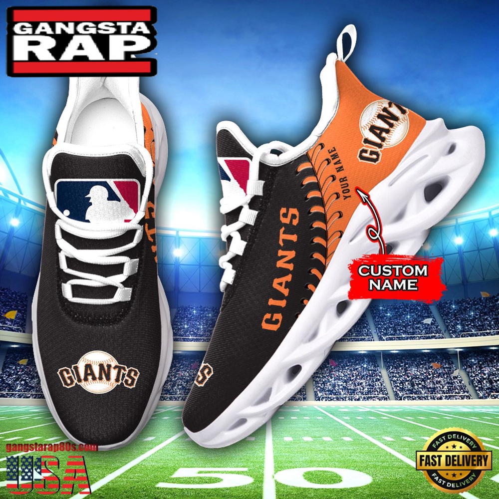 MLB San Francisco Giants Unique Design Custom Name Max Soul Shoes Running Sneakers