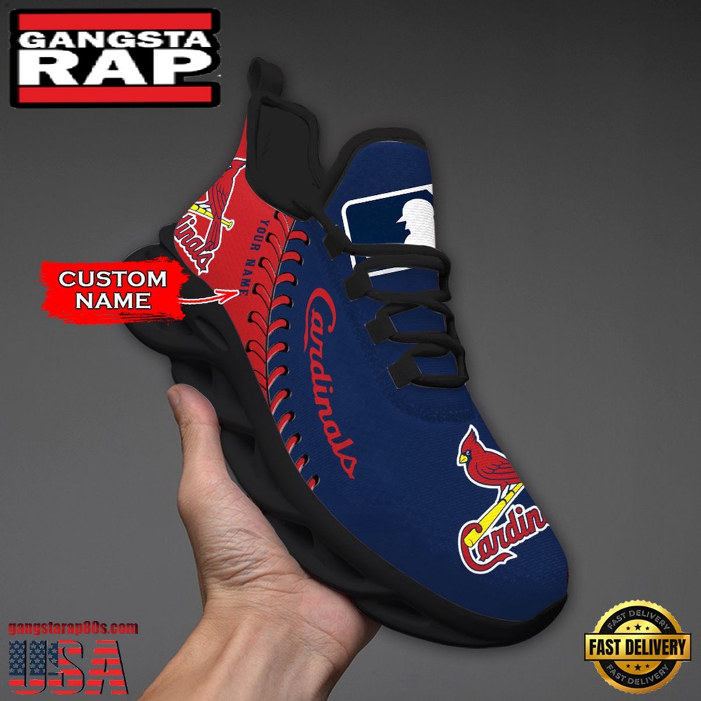 MLB St Louis Cardinals Unique Design Custom Name Max Soul Shoes Running Sneakers