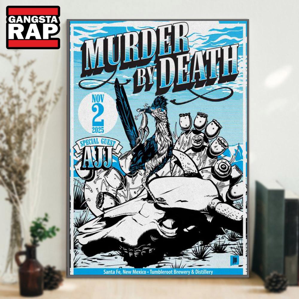 Murder By Death Tumbleroot Brewing and Distilling Santa Fe, NM Nov 2 2025 Tour Poster Canvas Art