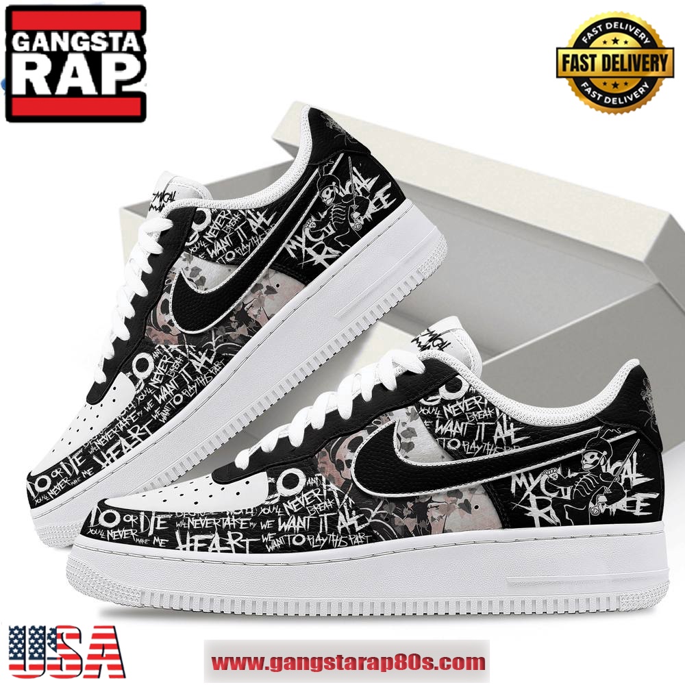 My Chemical Romance Rose Special Edition Air Force 1 Running Sneakers Shoes