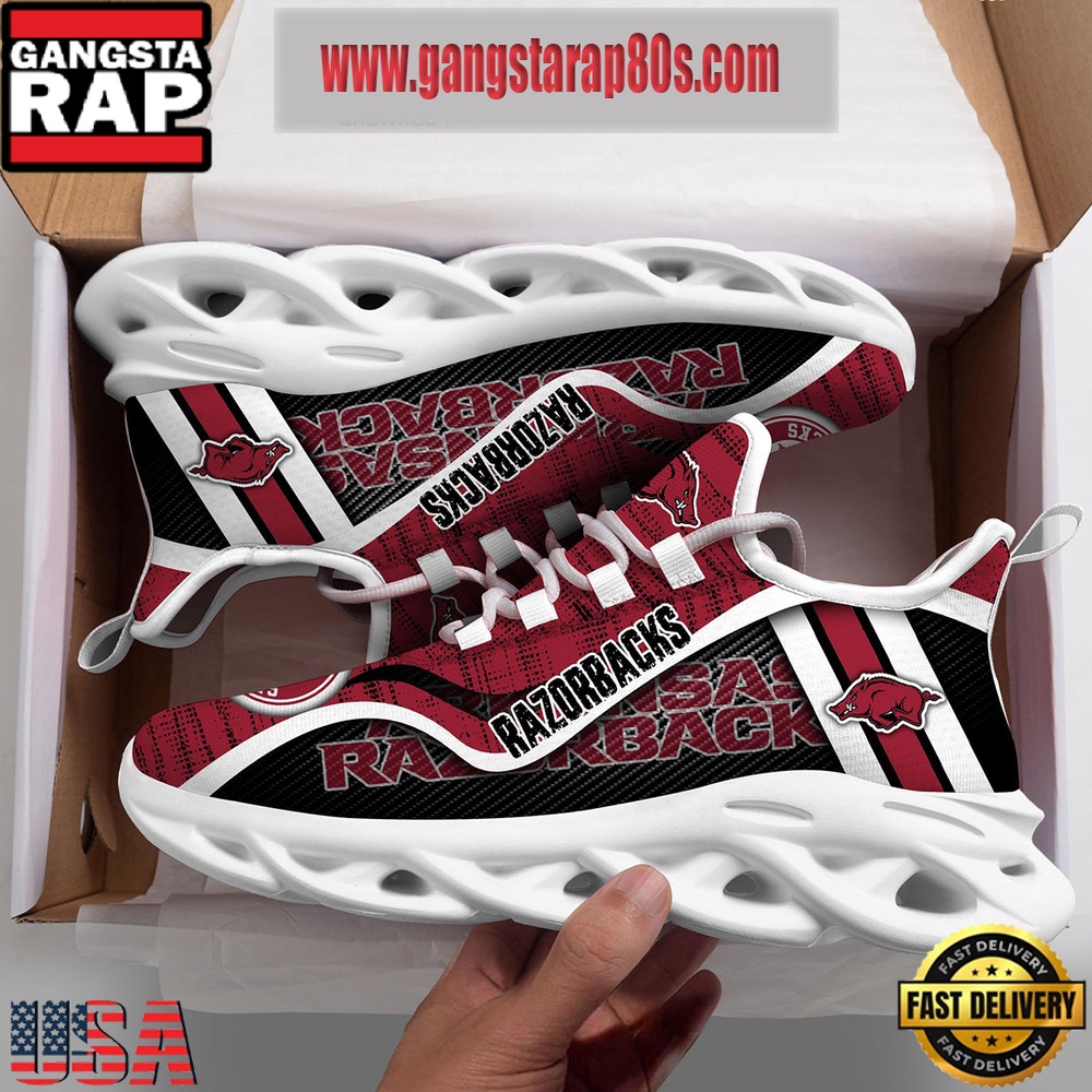 NCAA Arkansas Razorbacks New Design Max Soul Shoes Running Sneakers NCAA Arkansas Razorbacks New Design Max Soul Shoes Running Sneakers