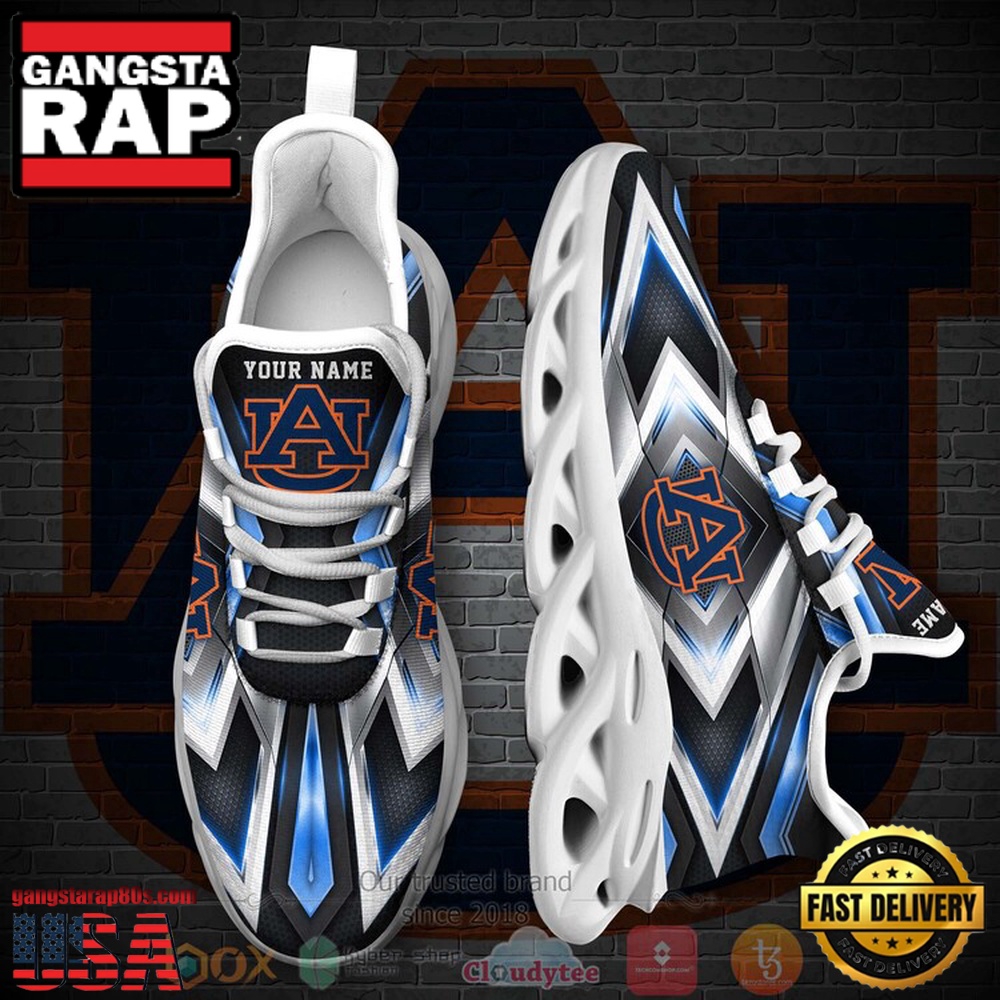 NCAA Auburn Tigers Football Team Custom Name Clunky Unique Design Max Soul Shoes Running Sneakers