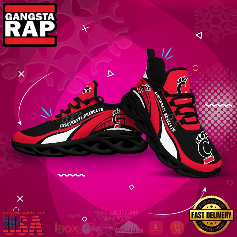 NCAA Cincinnati Bearcats Football Clunky Unique Design Max Soul Shoes Running Sneakers