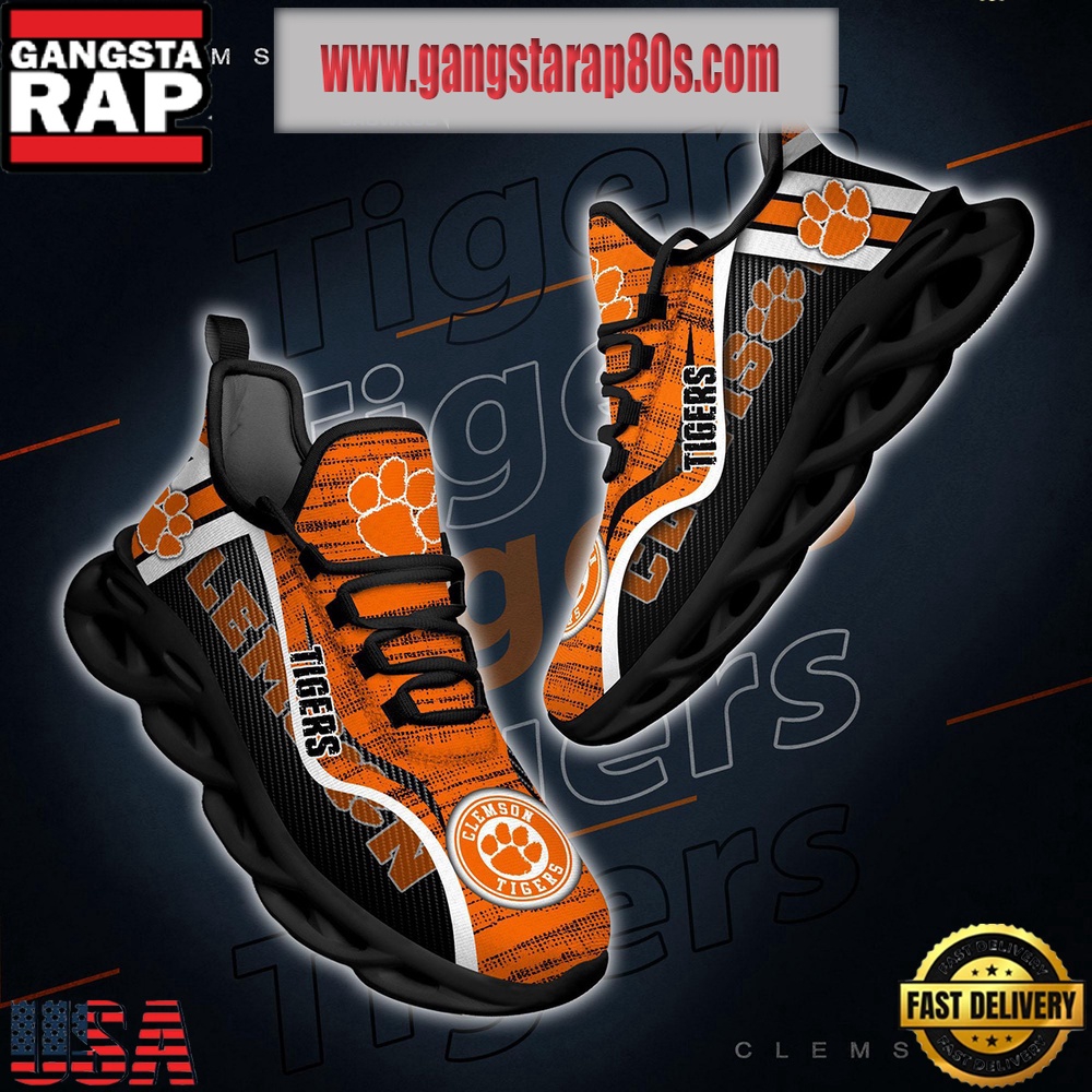NCAA Clemson Tigers New Design Max Soul Shoes Running Sneakers NCAA Clemson Tigers New Design Max Soul Shoes Running Sneakers