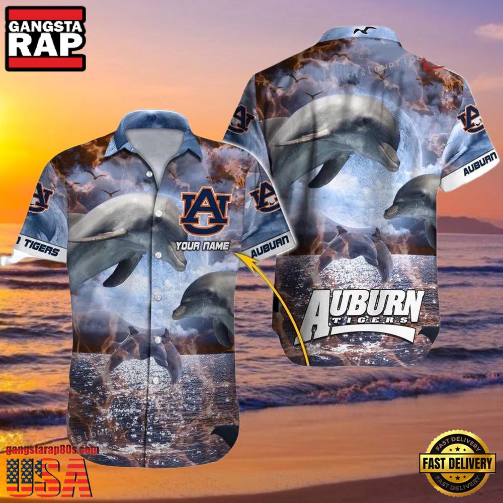 NCAA Custom Auburn Tigers Style Hot Trending Summer Aloha Hawaiian Shirt NCAA Custom Auburn Tigers Style Hot Trending Summer Aloha Hawaiian Shirt