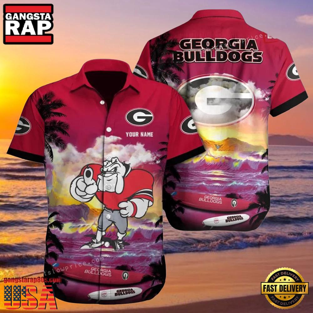 NCAA Custom Georgia Bulldogs Style Hot Trending Summer Aloha Hawaiian Shirt NCAA Custom Georgia Bulldogs Style Hot Trending Summer Aloha Hawaiian Shirt