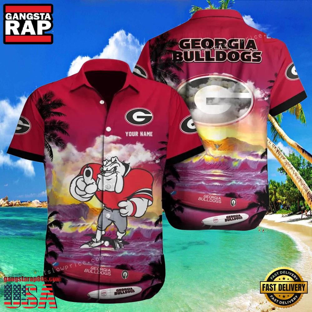 NCAA Custom Georgia Bulldogs Style Hot Trending Summer Aloha Hawaiian Shirt NCAA Custom Georgia Bulldogs Style Hot Trending Summer Aloha Hawaiian Shirt