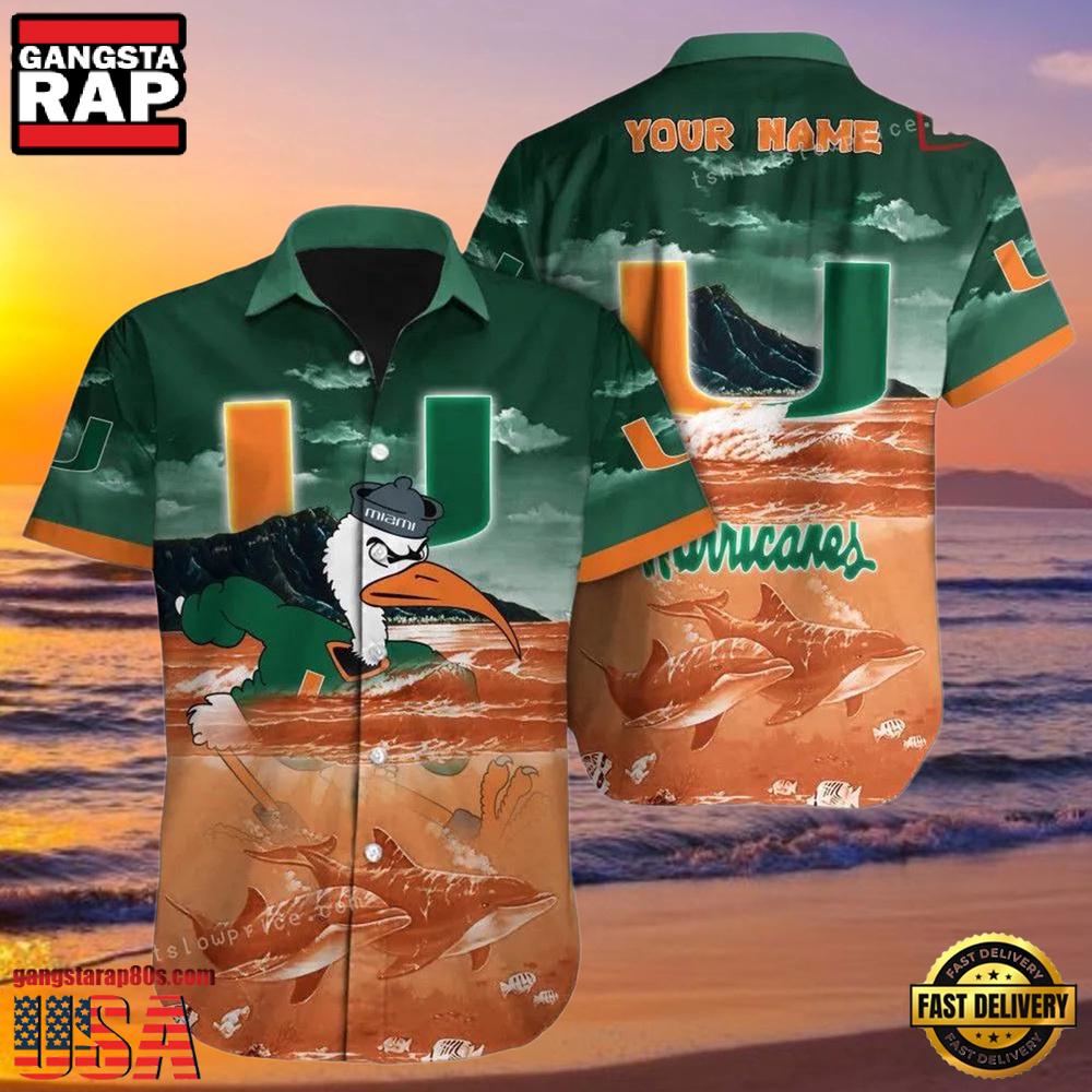 NCAA Custom Miami Hurricanes Style Hot Trending Summer Aloha Hawaiian Shirt NCAA Custom Miami Hurricanes Style Hot Trending Summer Aloha Hawaiian Shirt