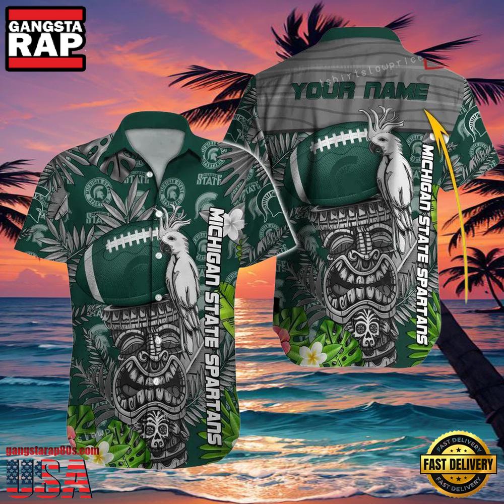NCAA Custom Michigan State Spartans Style Hot Trending Summer Aloha Hawaiian Shirt Outfit.jpg