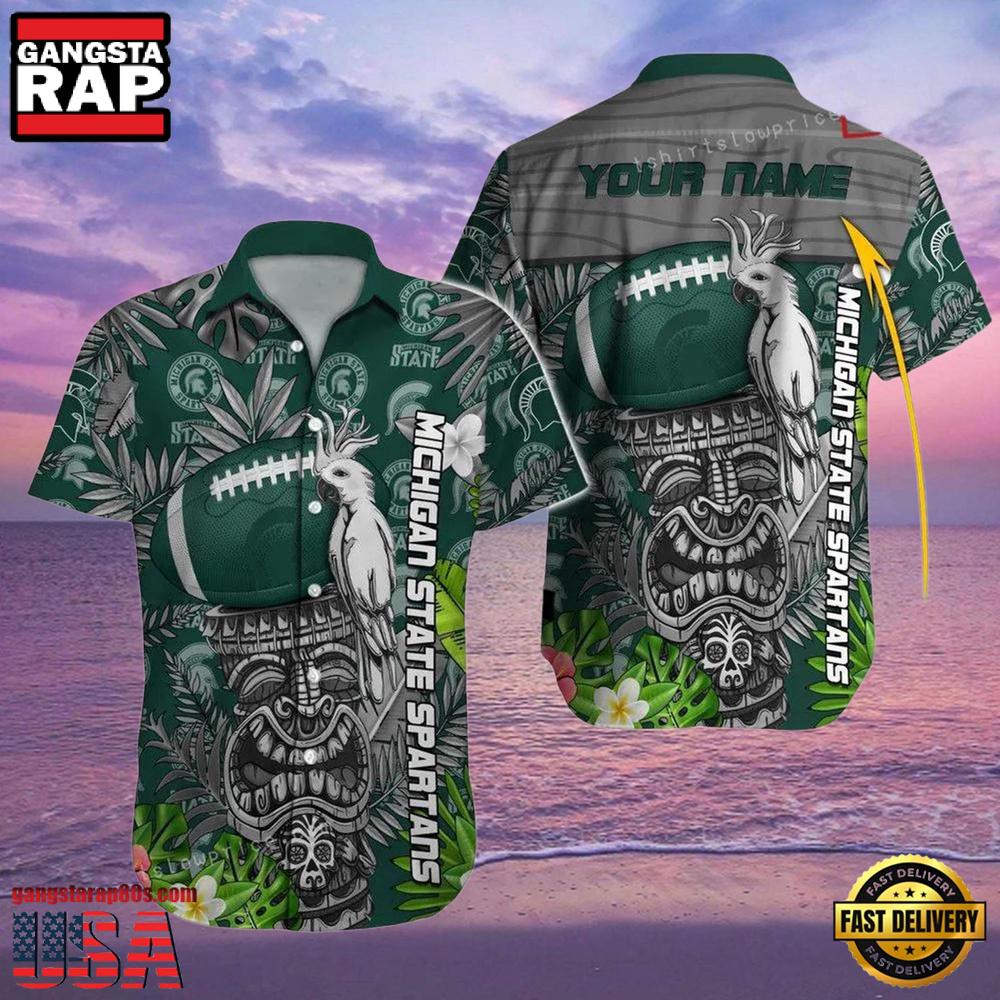 NCAA Custom Michigan State Spartans Style Hot Trending Summer Aloha Hawaiian Shirt Outfit.jpg