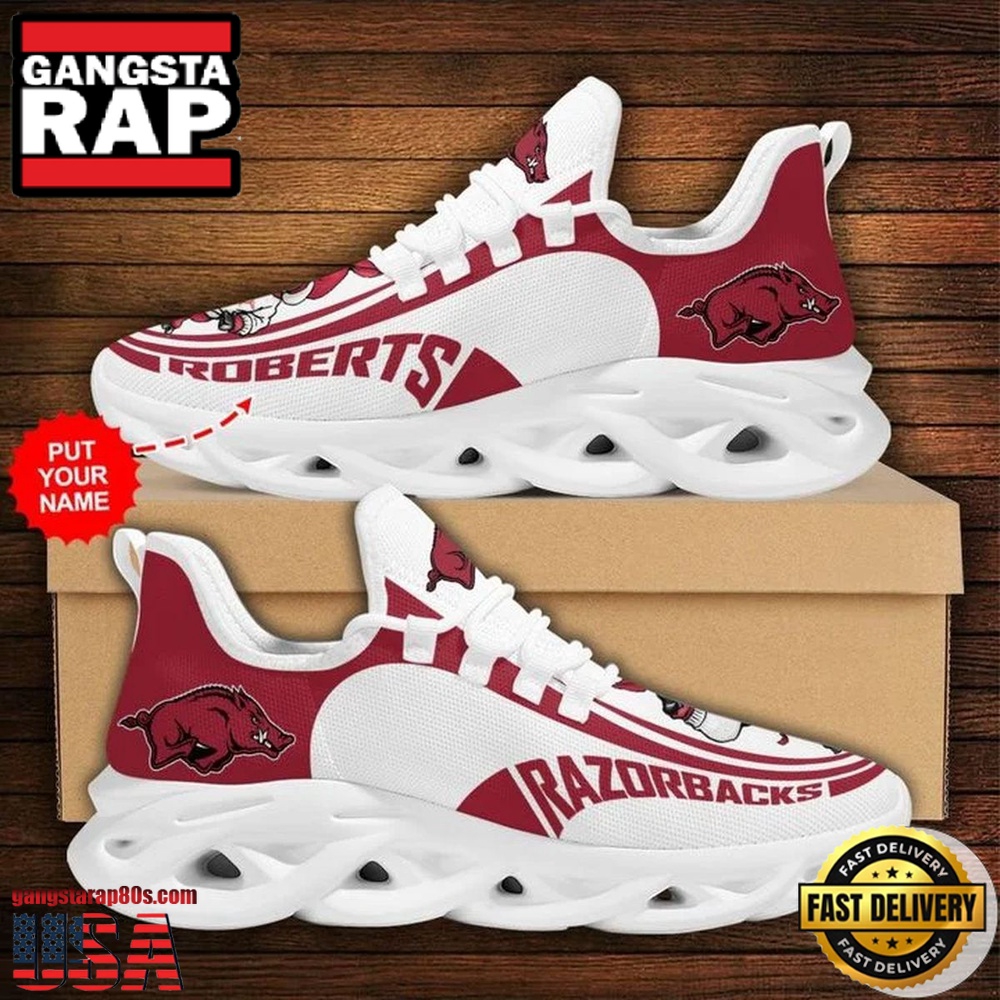 NCAA Custom Name Arkansas Razorbacks Sneaker Unique Design Max Soul Shoes Running Sneakers NCAA Custom Name Arkansas Razorbacks Sneaker Unique Design Max Soul Shoes Running Sneakers