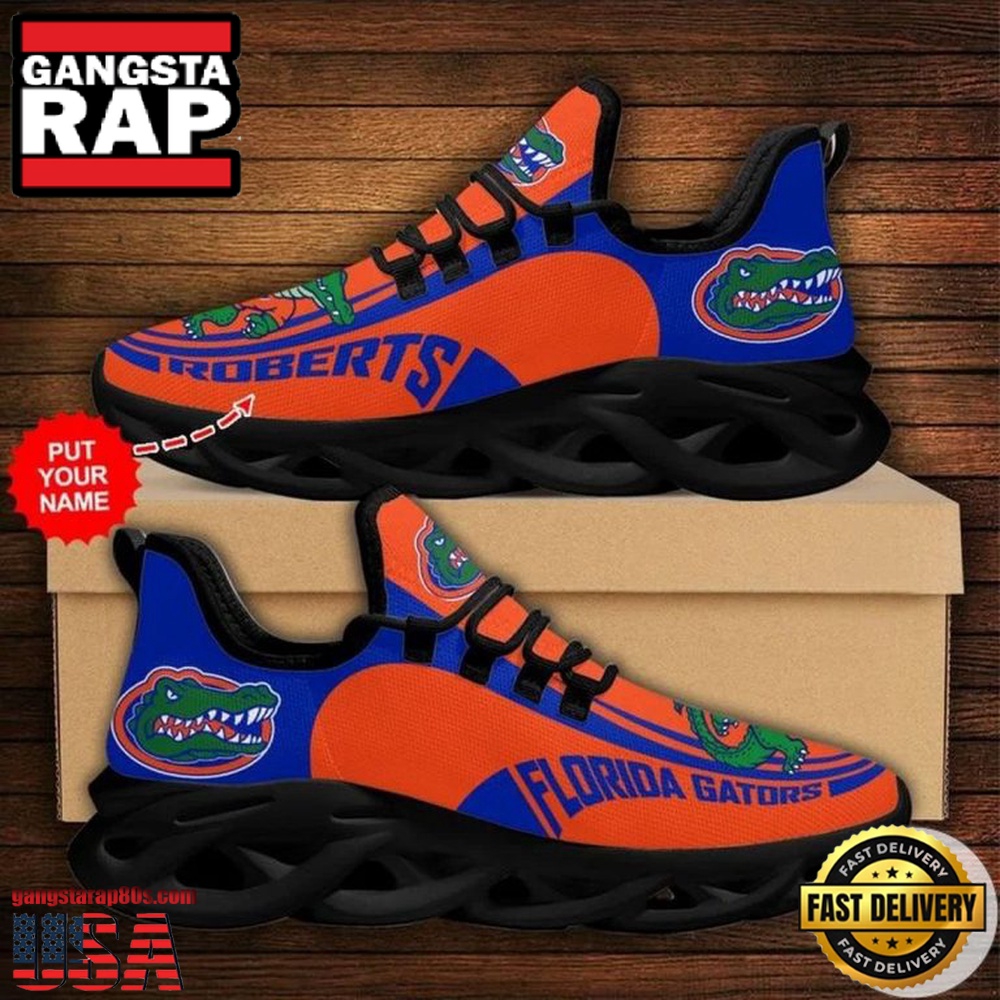 NCAA Custom Name Florida Gators Sneaker Unique Design Max Soul Shoes Running Sneakers NCAA Custom Name Florida Gators Sneaker Unique Design Max Soul Shoes Running Sneakers
