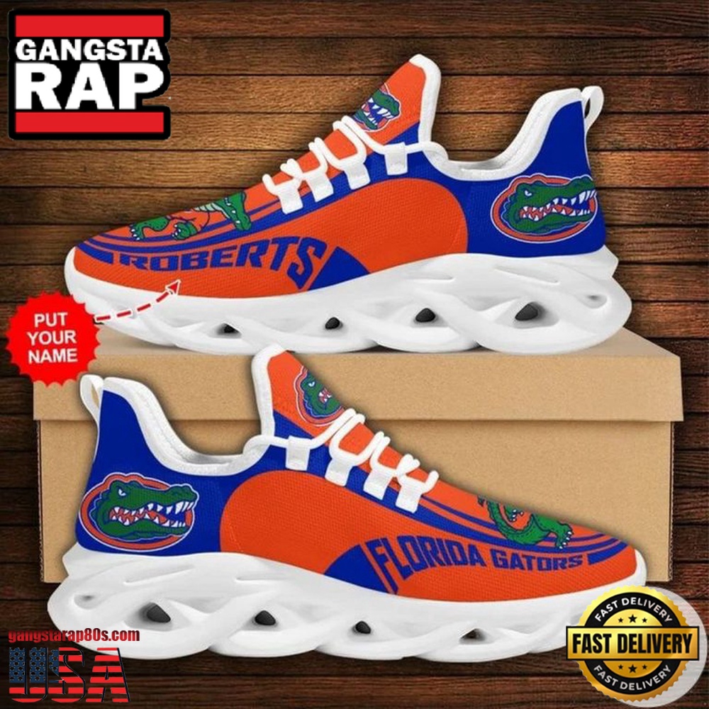 NCAA Custom Name Florida Gators Sneaker Unique Design Max Soul Shoes Running Sneakers NCAA Custom Name Florida Gators Sneaker Unique Design Max Soul Shoes Running Sneakers