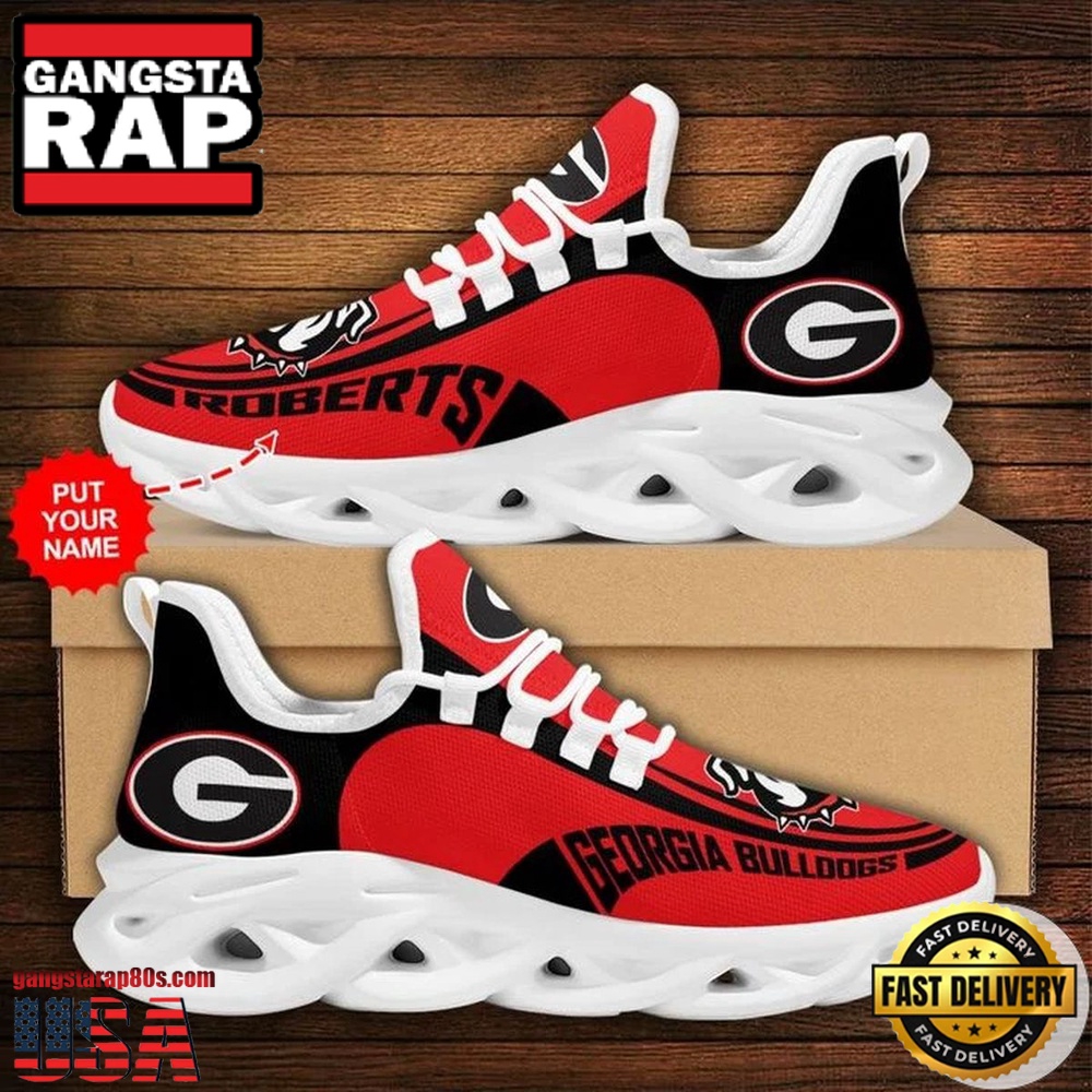 NCAA Custom Name Georgia Bulldogs Sneaker Unique Design Max Soul Shoes Running Sneakers NCAA Custom Name Georgia Bulldogs Sneaker Unique Design Max Soul Shoes Running Sneakers