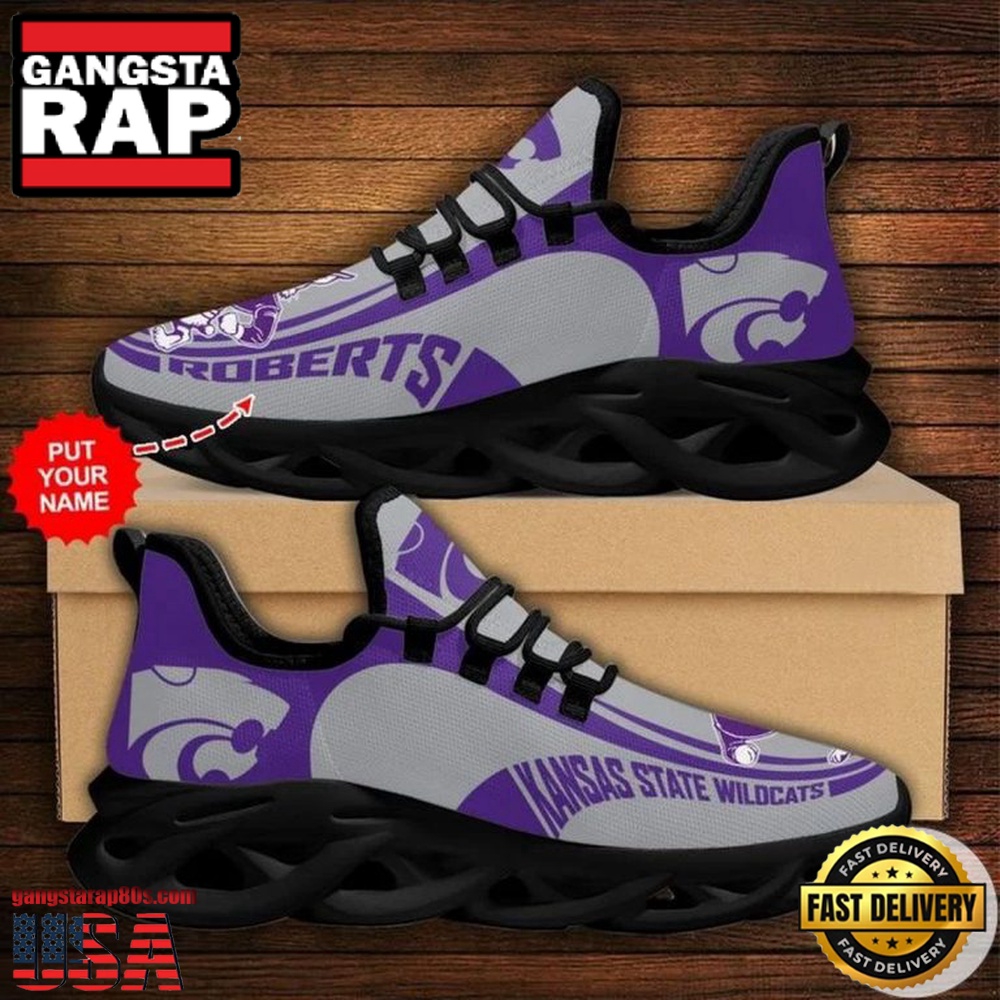 NCAA Custom Name Kansas State Wildcats Sneaker Unique Design Max Soul Shoes Running Sneakers NCAA Custom Name Kansas State Wildcats Sneaker Unique Design Max Soul Shoes Running Sneakers