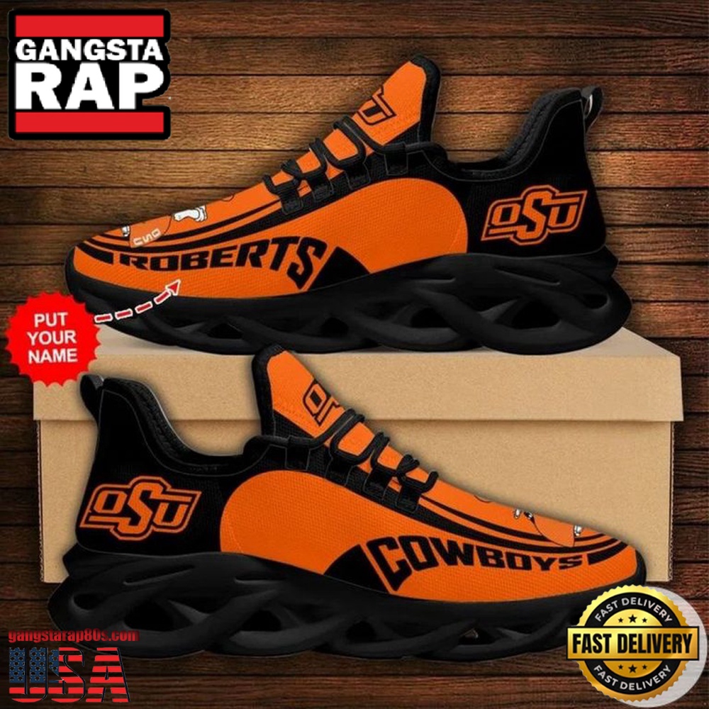 NCAA Custom Name Oklahoma State Cowboys Sneaker Unique Design Max Soul Shoes Running Sneakers
