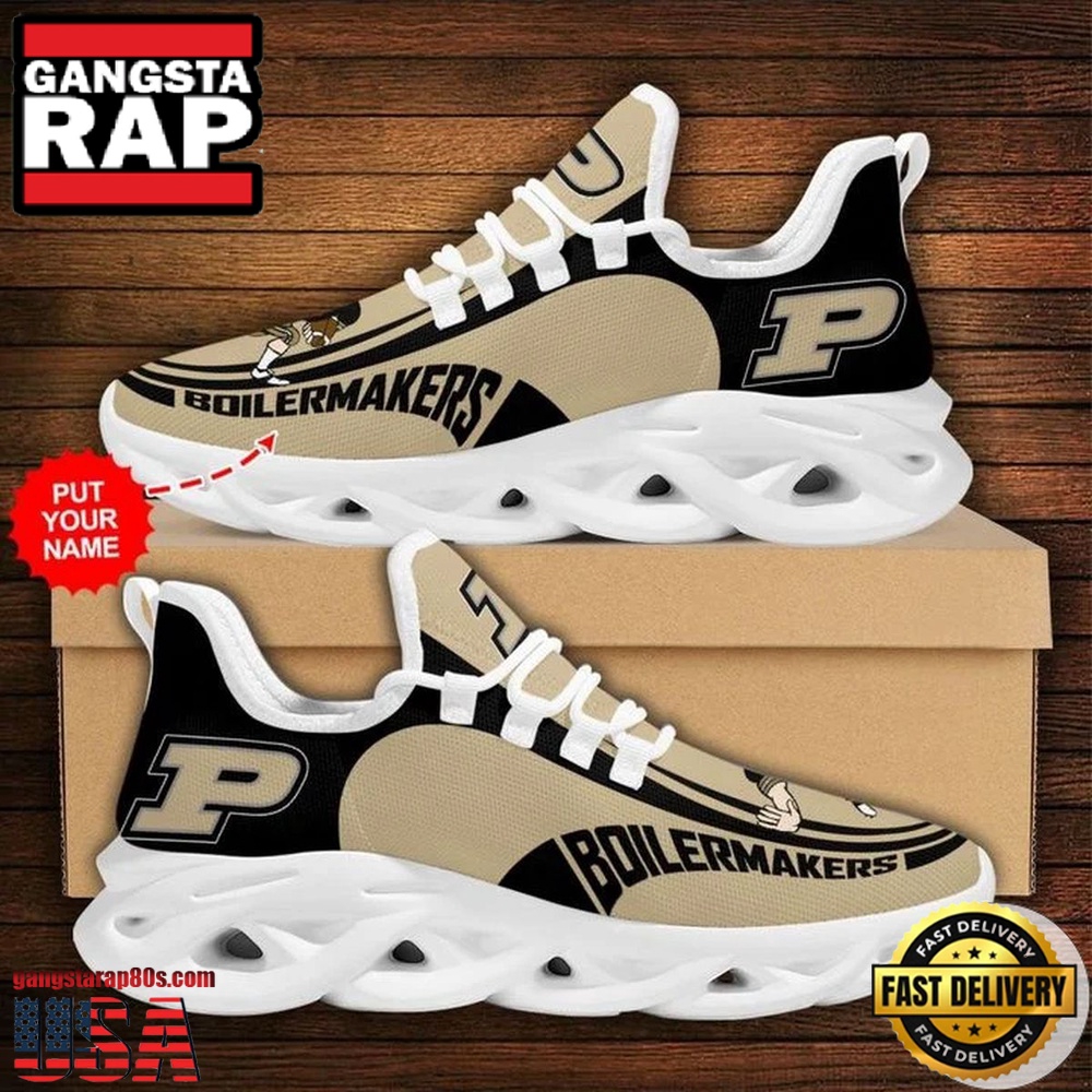 NCAA Custom Name Purdue Boilermakers Sneaker Unique Design Max Soul Shoes Running Sneakers