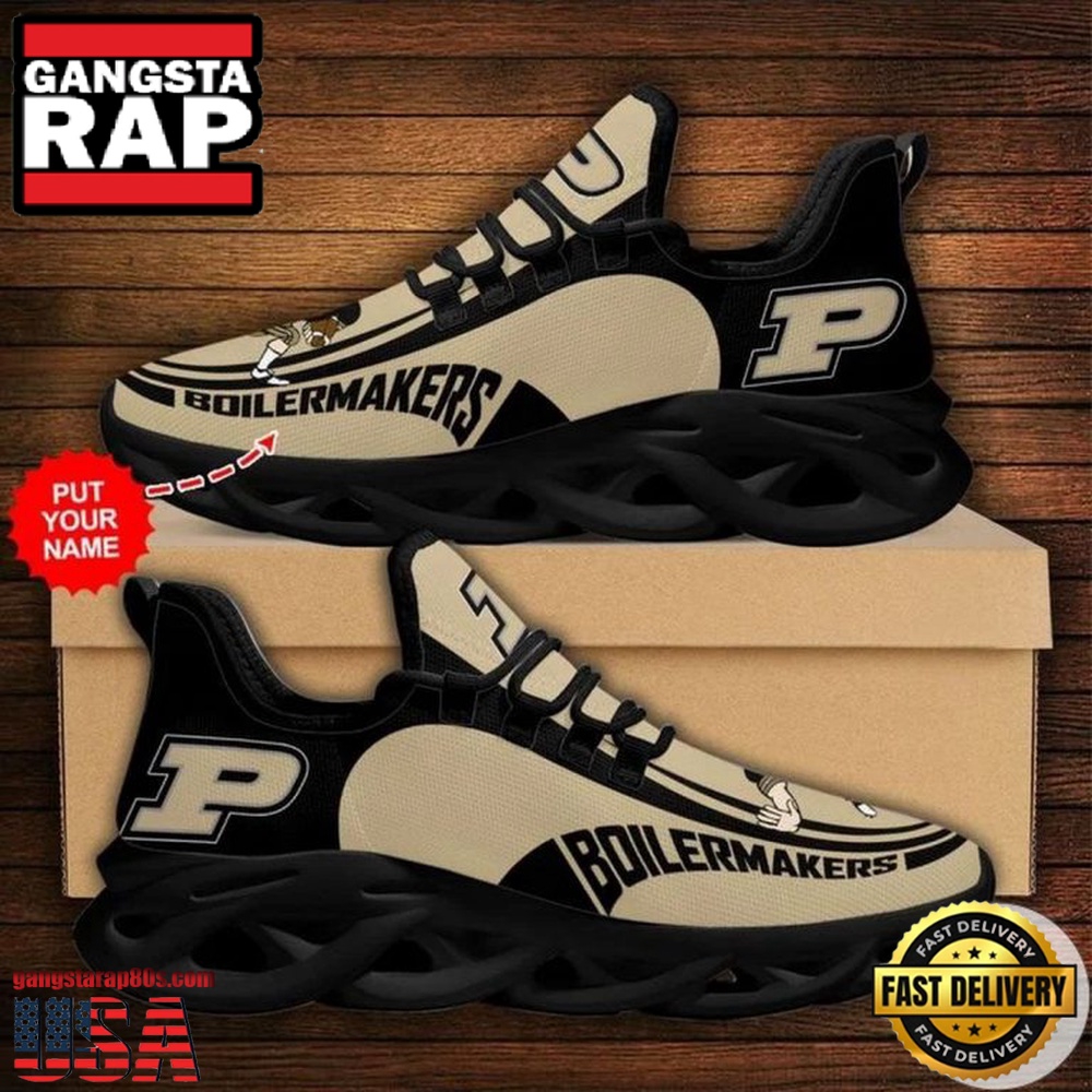 NCAA Custom Name Purdue Boilermakers Sneaker Unique Design Max Soul Shoes Running Sneakers