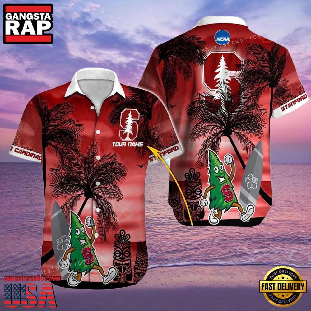 NCAA Custom Name Stanford Cardinal Hawaiian Shirt Outfit
