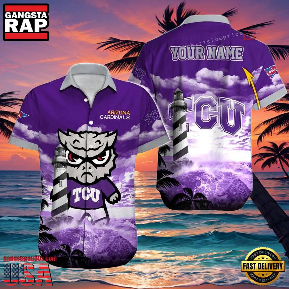 NCAA Custom Name Tcu Horned Frogs Hawaiian Shirt Cheap NCAA Custom Name Tcu Horned Frogs Hawaiian Shirt Cheap