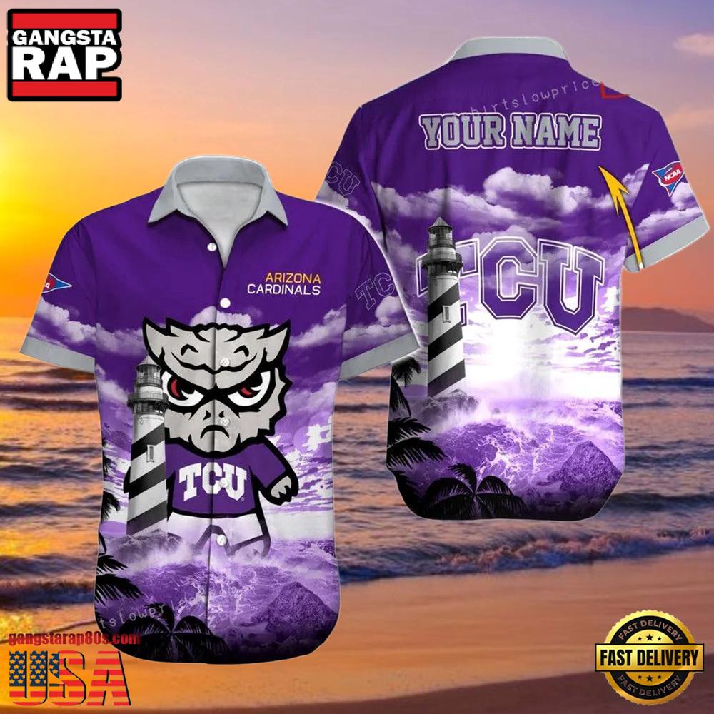 NCAA Custom Name Tcu Horned Frogs Hawaiian Shirt Cheap NCAA Custom Name Tcu Horned Frogs Hawaiian Shirt Cheap