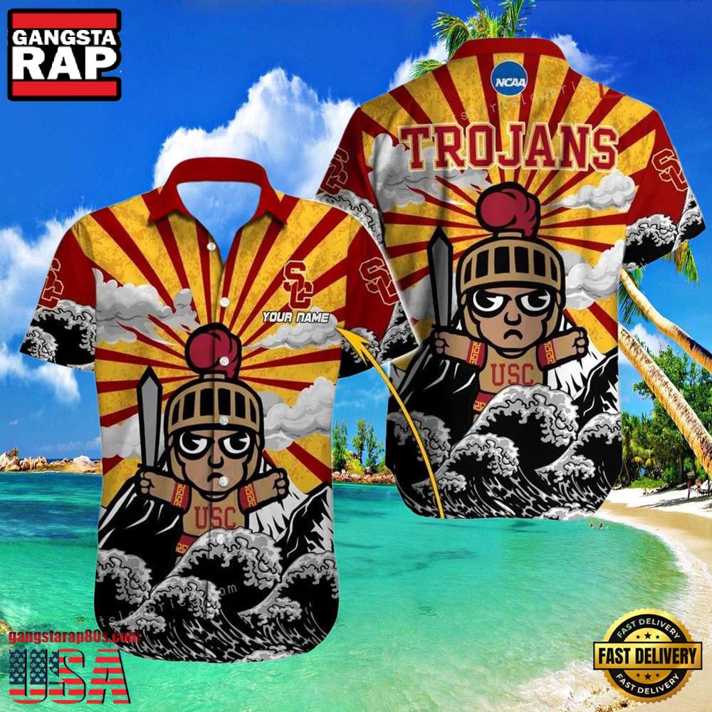 NCAA Custom Name Usc Trojans Hawaiian Shirt Hawaiian Shirt Cheap For Mens Womens