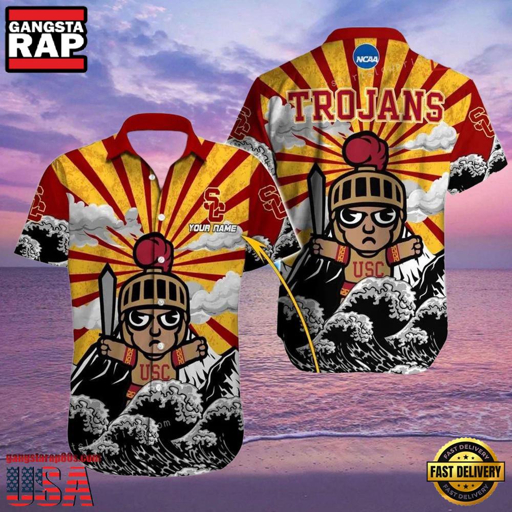 NCAA Custom Name Usc Trojans Hawaiian Shirt Hawaiian Shirt Cheap For Mens Womens