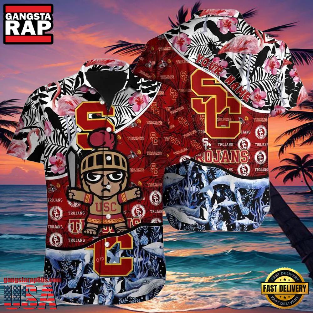 NCAA Custom Name Usc Trojans Hawaiian Shirt Man NCAA Custom Name Usc Trojans Hawaiian Shirt Man