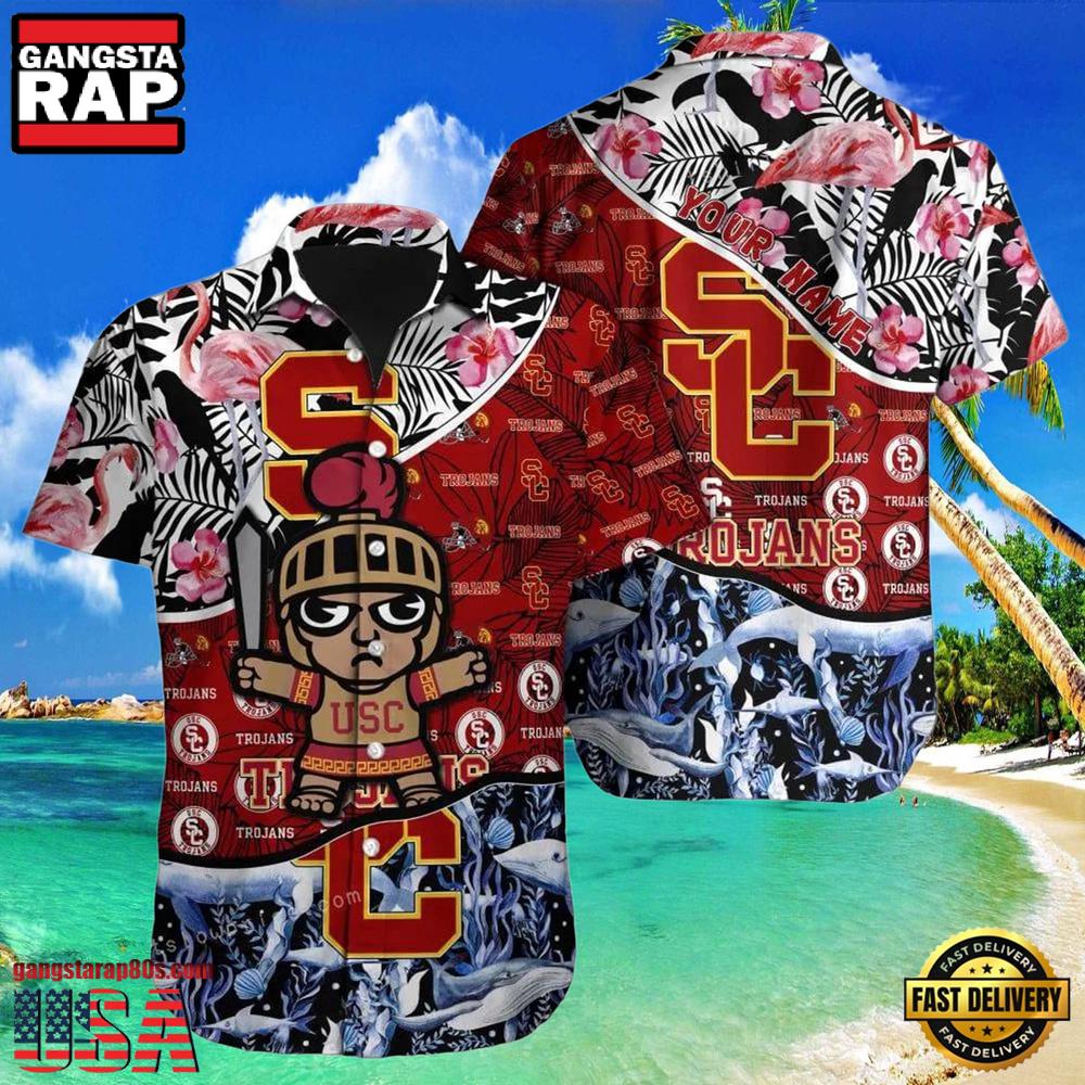 NCAA Custom Name Usc Trojans Hawaiian Shirt Man