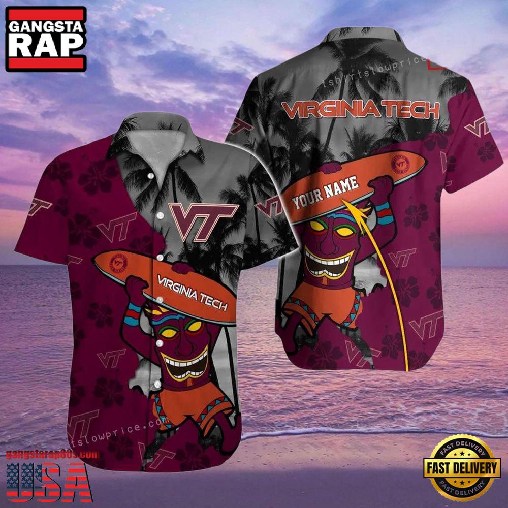 NCAA Custom Name Virginia Tech Hokies Hawaiian Shirt Cheap