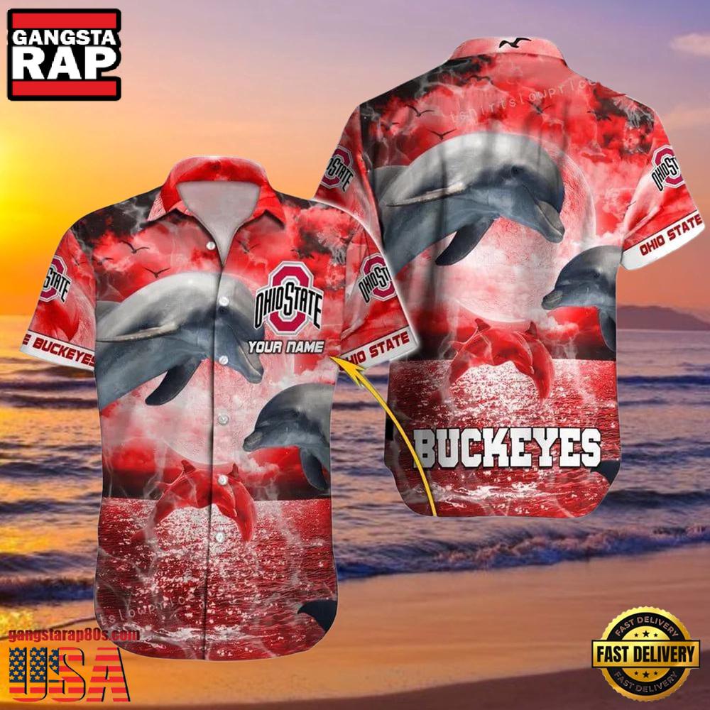 NCAA Custom Ohio State Buckeyes Style Hot Trending Summer Aloha Hawaiian Shirt Man NCAA Custom Ohio State Buckeyes Style Hot Trending Summer Aloha Hawaiian Shirt Man