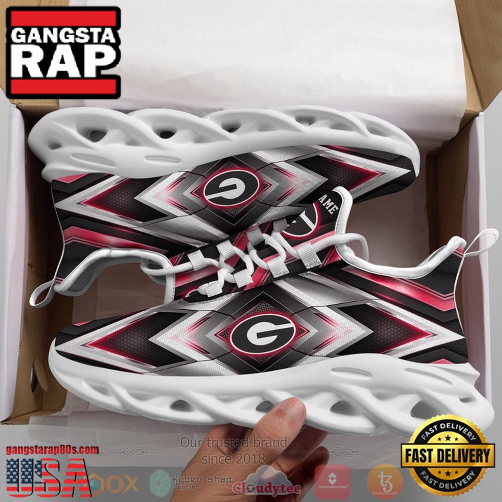 NCAA Georgia Bulldogs Football Team Custom Name Clunky Unique Design Max Soul Shoes Running Sneakers NCAA Georgia Bulldogs Football Team Custom Name Clunky Unique Design Max Soul Shoes Running Sneakers