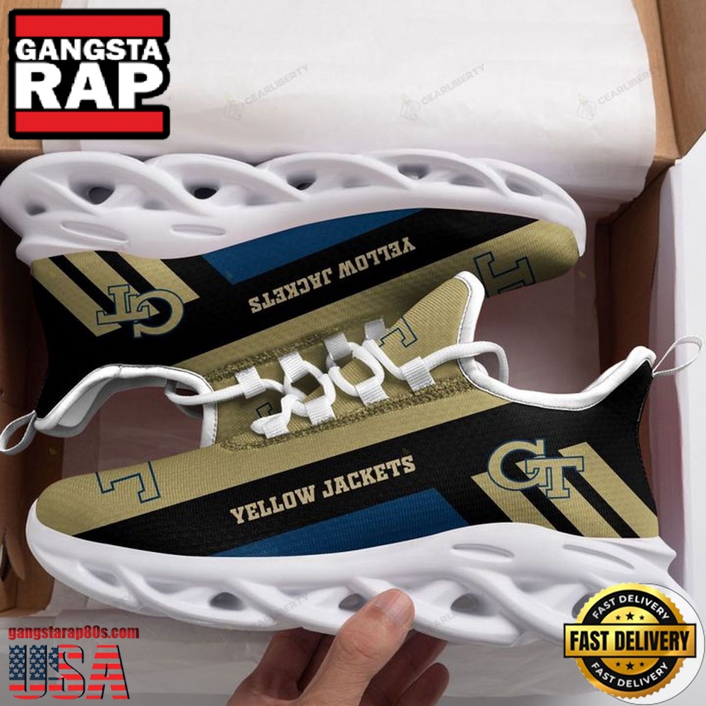 NCAA Georgia Tech Yellow Jackets Unique Design Max Soul Shoes Running Sneakers