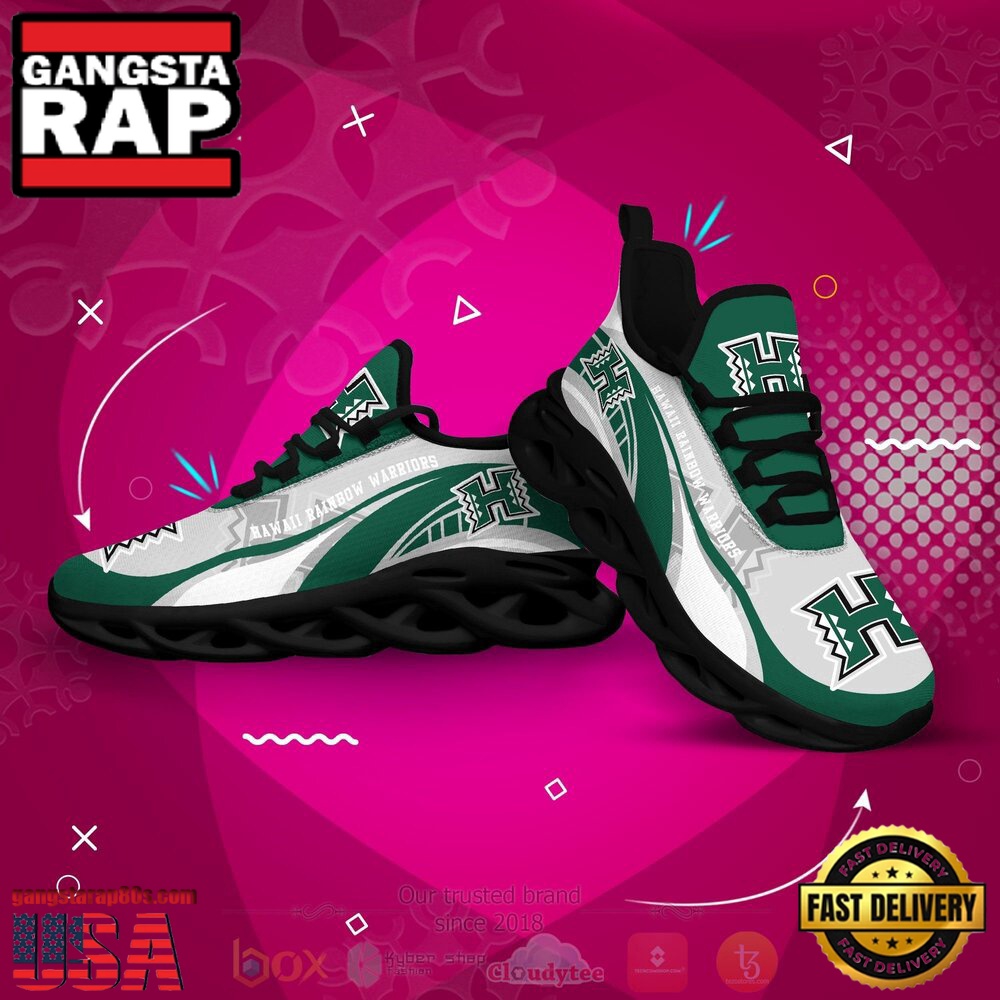 NCAA Hawaii Rainbow Warriors Football Clunky Unique Design Max Soul Shoes Running Sneakers