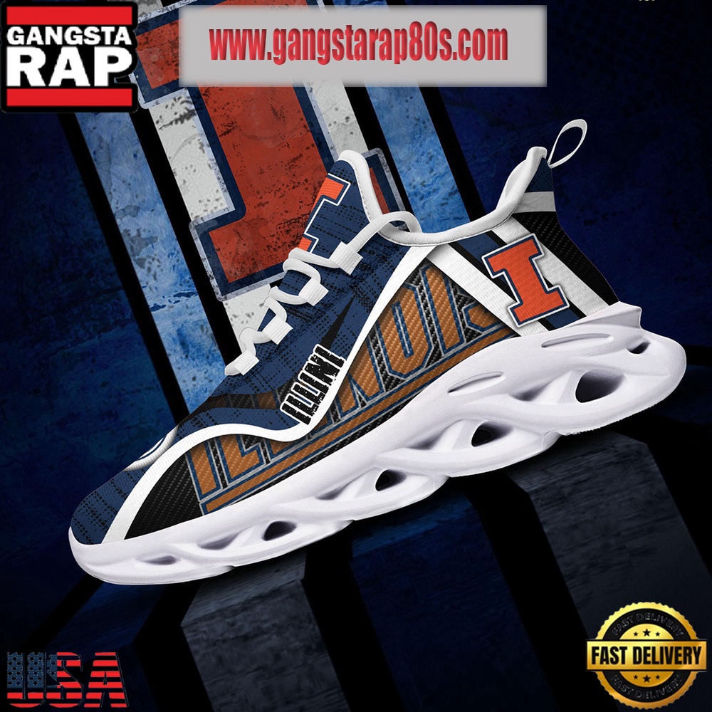 NCAA Illinois Fighting Illini New Design Max Soul Shoes Running Sneakers NCAA Illinois Fighting Illini New Design Max Soul Shoes Running Sneakers