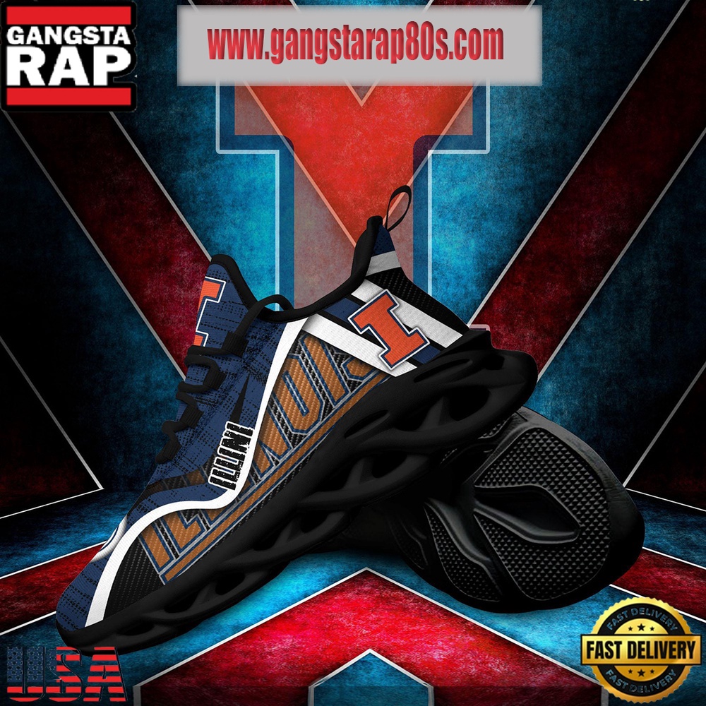 NCAA Illinois Fighting Illini New Design Max Soul Shoes Running Sneakers NCAA Illinois Fighting Illini New Design Max Soul Shoes Running Sneakers