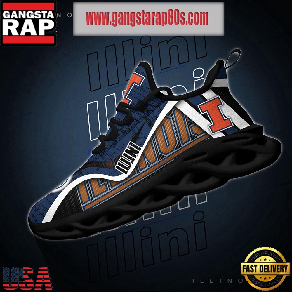 NCAA Illinois Fighting Illini New Design Max Soul Shoes Running Sneakers