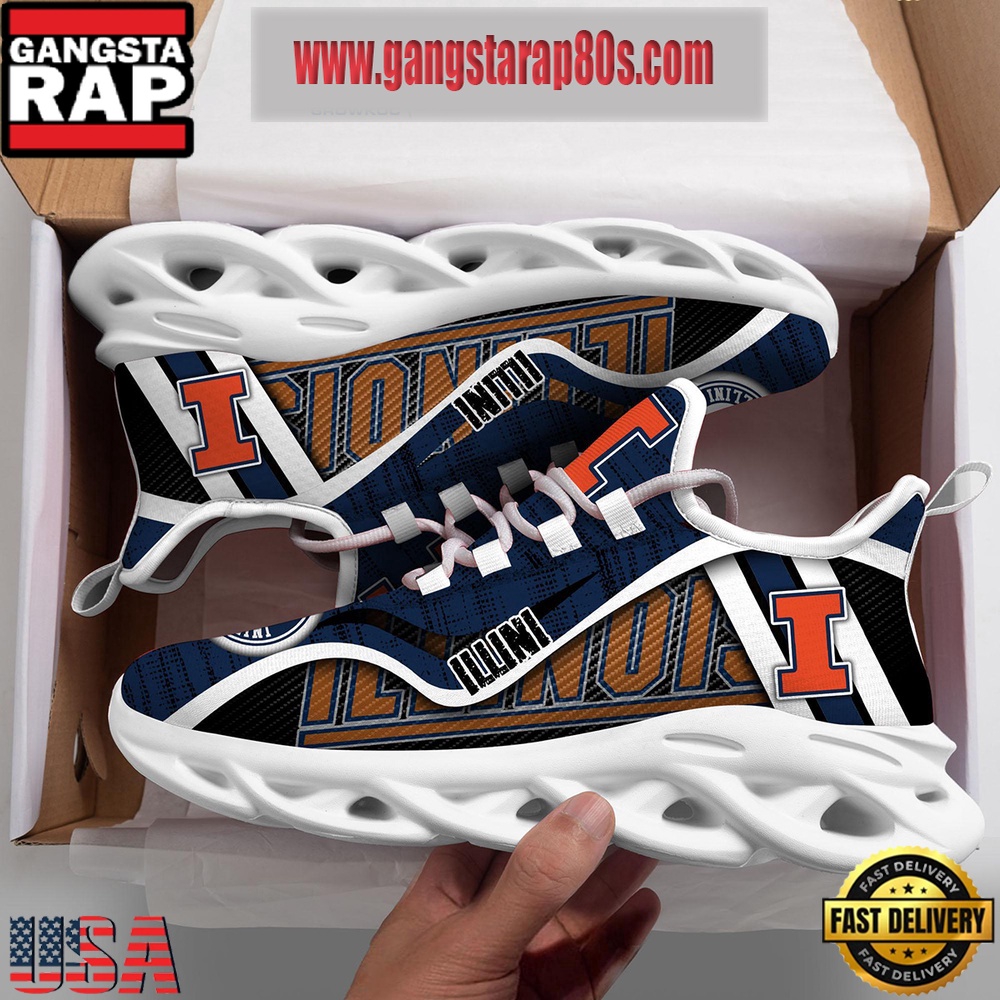 NCAA Illinois Fighting Illini New Design Max Soul Shoes Running Sneakers