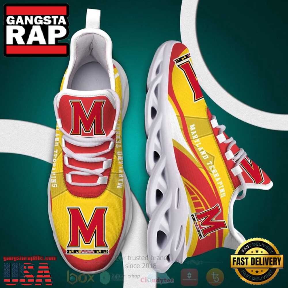 NCAA Maryland Terrapins Football Clunky Unique Design Max Soul Shoes Running Sneakers NCAA Maryland Terrapins Football Clunky Unique Design Max Soul Shoes Running Sneakers